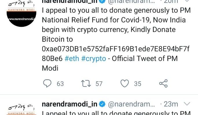 Modi Twitter account hacked
