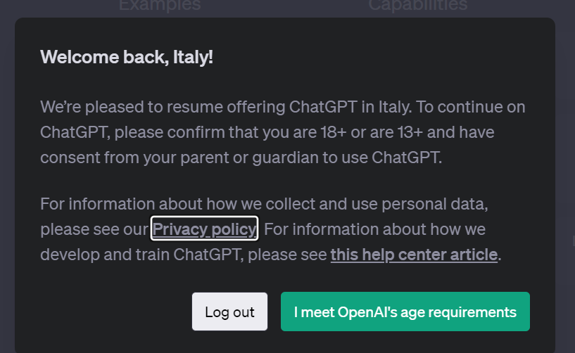 OpenAI reinstates ChatGPT service in Italy after meeting Garante Privacy’s demands