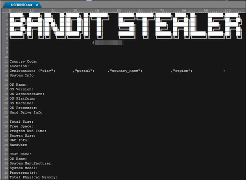 New Bandit Stealer targets web browsers and cryptocurrency wallets