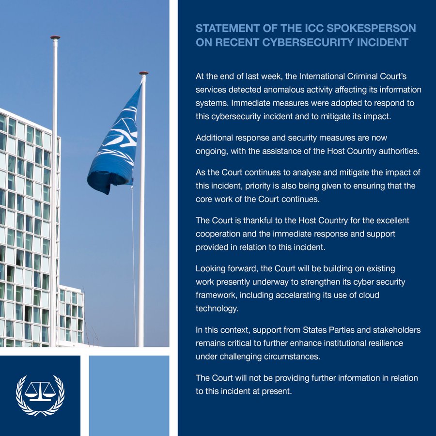 International Criminal Court hit with a cyber attack