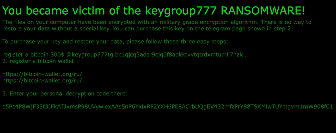 Researchers released a free decryptor for Key Group ransomware