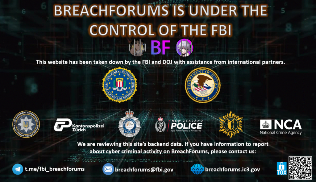 FBI seized the notorious BreachForums hacking forum